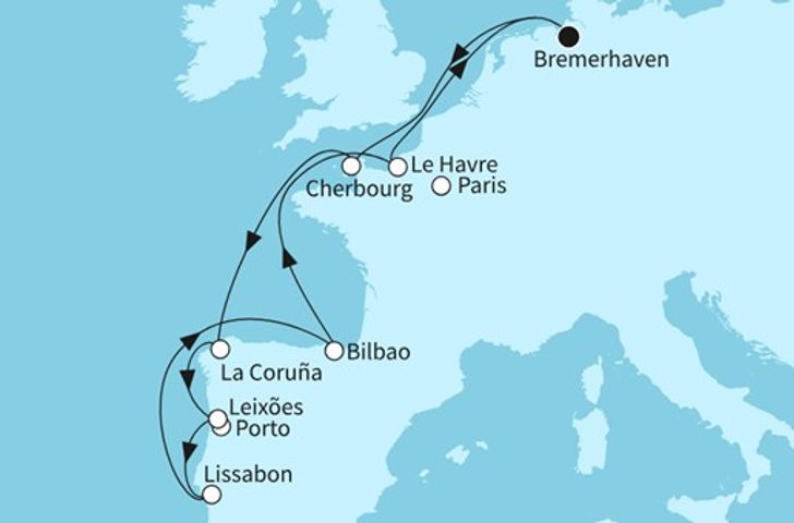 Impressionn zu Sommer 2025 Besttarif - Mein Schiff 2 -  Westeuropa ab Bremerhaven