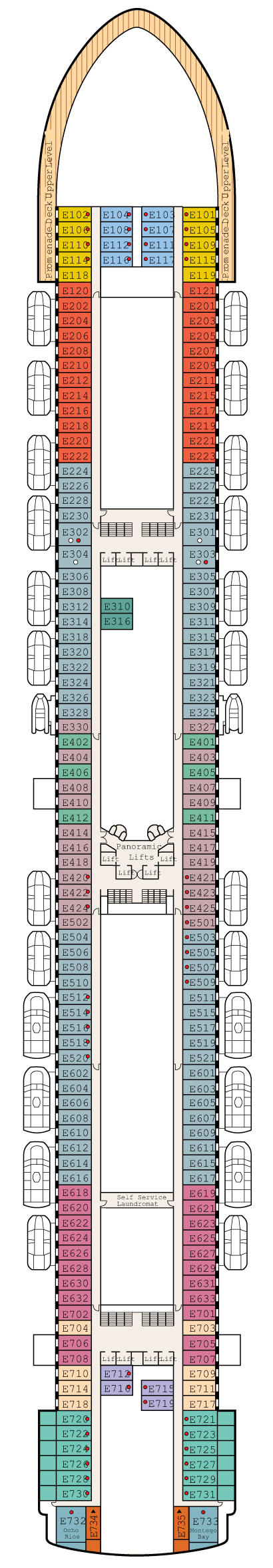 Emerald Princess - Princess Cruises - Deck 8 (Emerald)