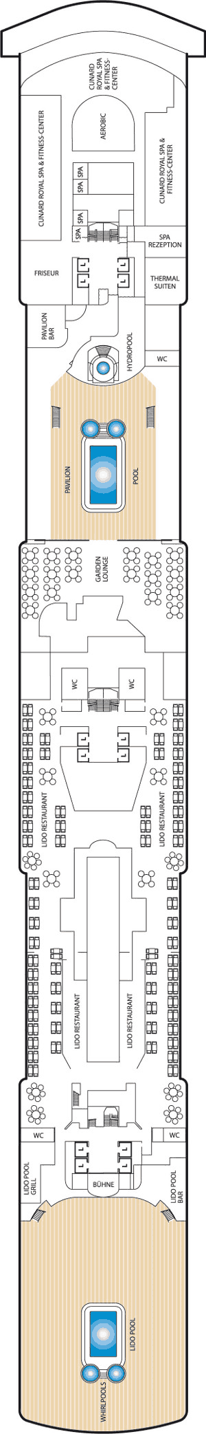 Queen Elizabeth - Cunard Line - Deck 9 (Deck 9)