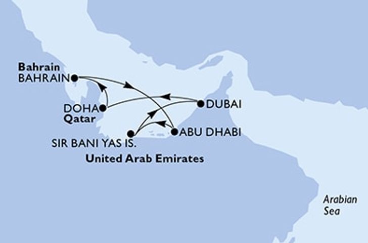 Impressionn zu MSC Festtagsreisen - Winter 2025/26 - Dubai, Abu Dhabi & Qatar