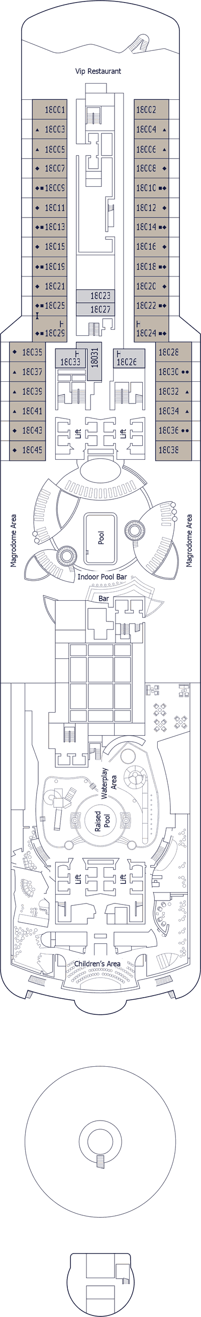MSC Seaview - MSC Cruises - Deck 18 (CARIBBEAN)
