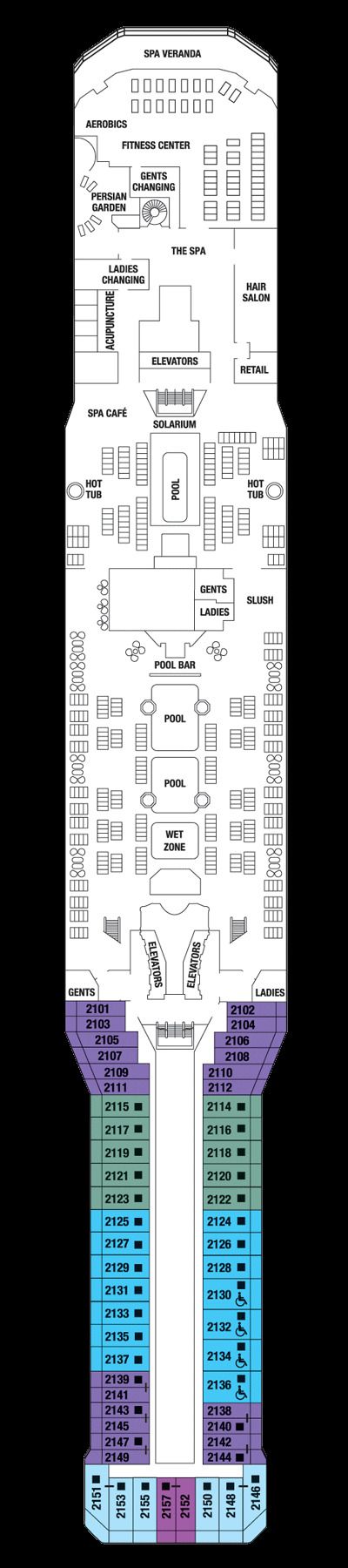 Celebrity Eclipse - Celebrity Cruises - Deck 12 (Resort Deck)