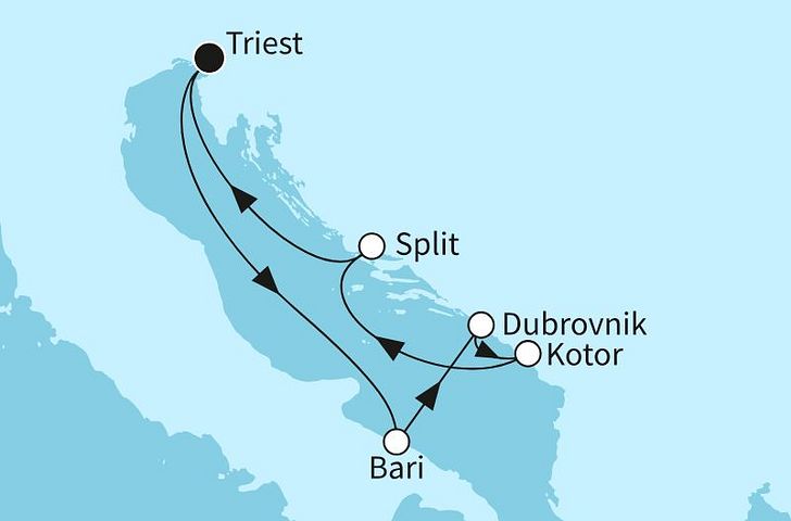Impressionn zu Sommer 2025 - Mein Schiff 6 - Adria mit Bari
