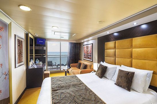 MSC Splendida - MSC Cruises - Deluxe Balkonkabine mit teilweiser Sichtbehinderung (BP)