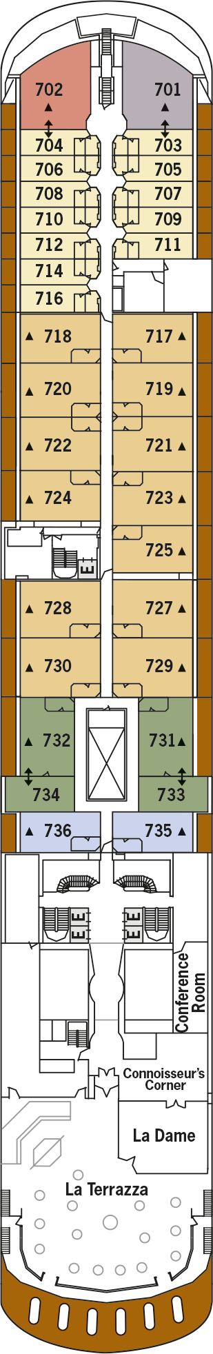 Silver Whisper - Silversea - Deck 7 (Deck 7)