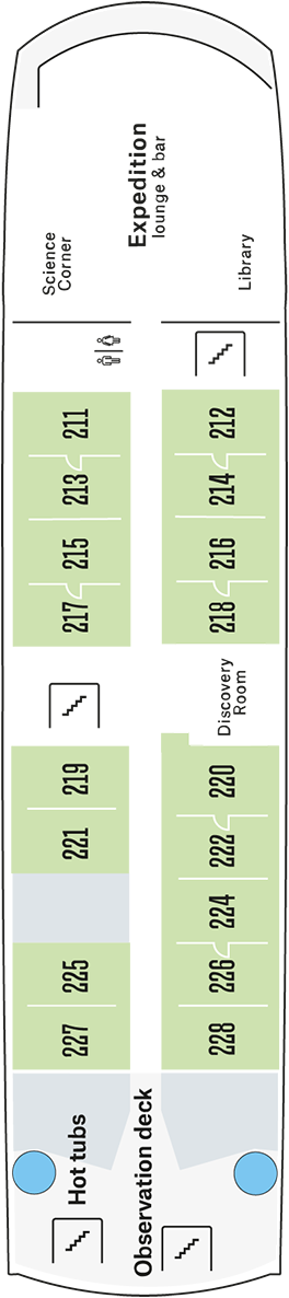 MS Santa Cruz II - Hurtigruten EXPEDITIONS - Deck 3 (Expedition Deck)
