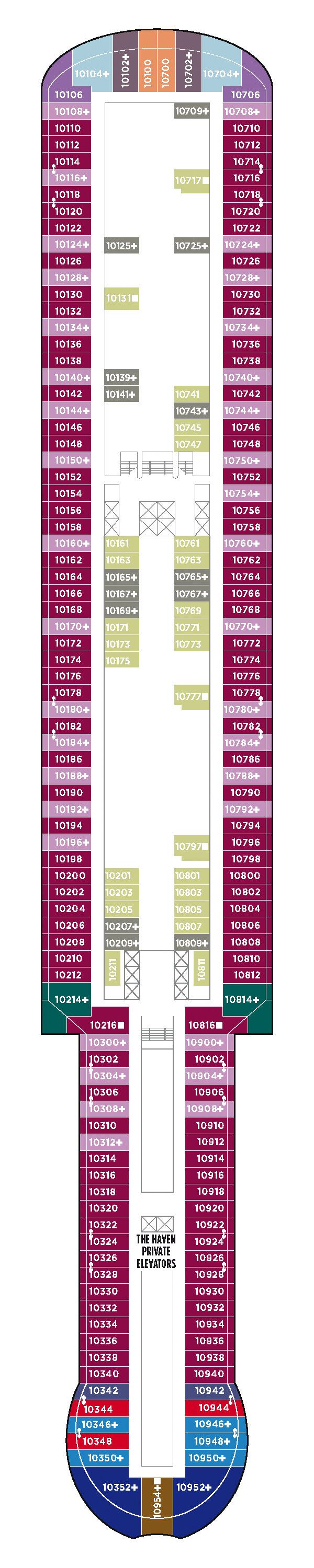 Norwegian Viva - Norwegian Cruise Line - Deck 10 (Deck 10)