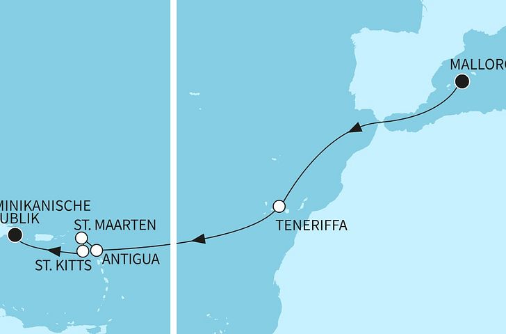 Impressionn zu Winter 2025/26 Wunschtarif - Mein Schiff 2 - Transatlantik
