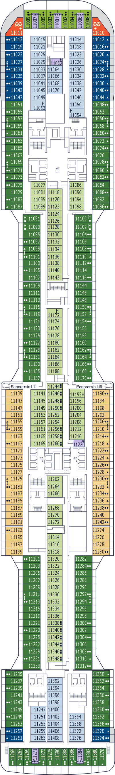 MSC Meraviglia - MSC Cruises - Deck 11 (Deck 11)