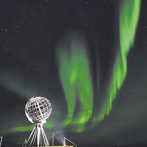 Nordkap im Polarlicht