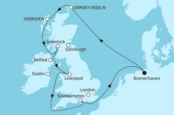 Impression zu Sommer 2027 - Mein Schiff 2 - Großbritanniens Schätze