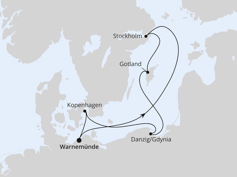 Schweden, Polen & Dänemark ab Warnemünde