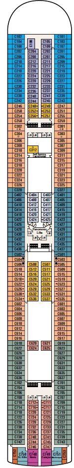 Crown Princess - Princess Cruises - Deck 10 (Caribe)