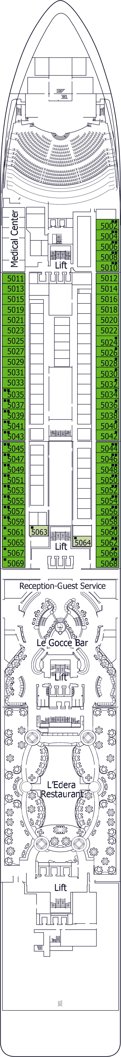 MSC Magnifica - MSC Cruises - Deck 5 (Sorrento)