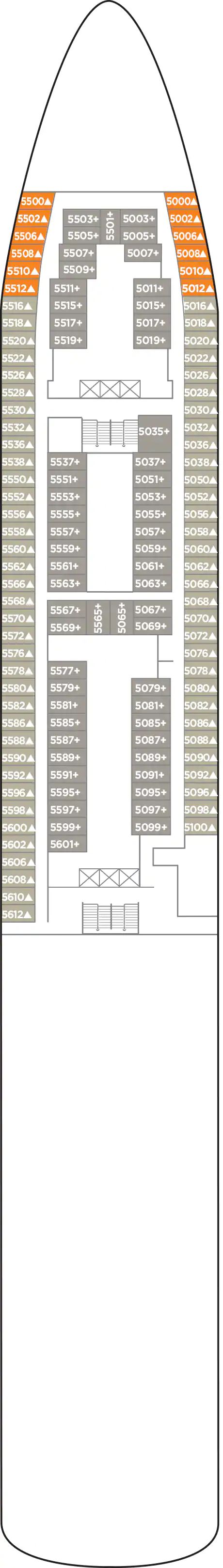Norwegian Spirit - Norwegian Cruise Line - Deck 5 (Deck 05)