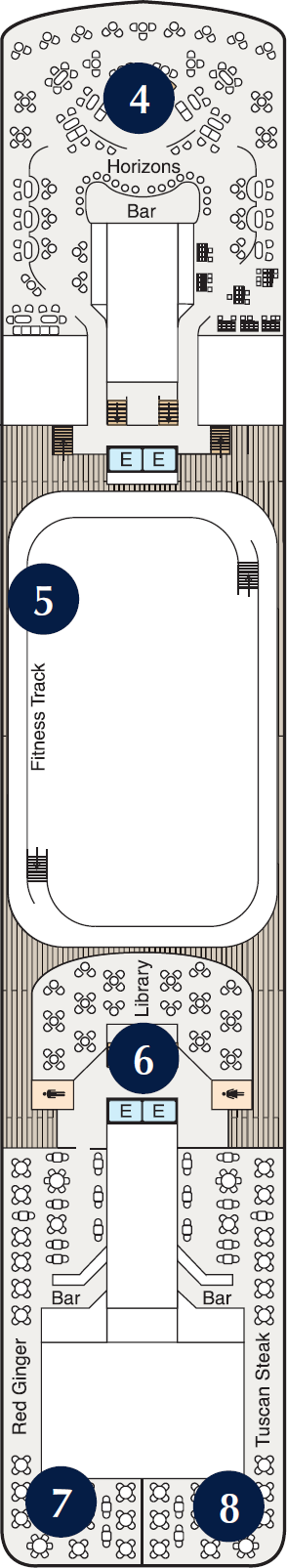 MS Nautica - Oceania Cruises - Deck 10 (Deck 10)