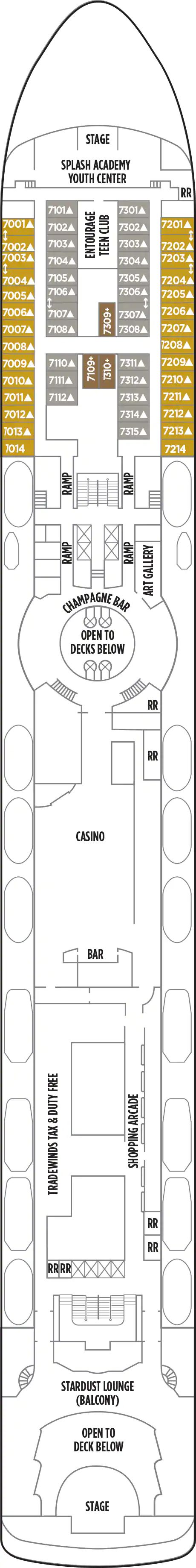 Norwegian Sun - Norwegian Cruise Line - Deck 7 (Internationales-Deck 7)