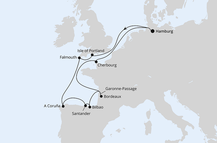 Impression zu Sommer 2027 - AIDAsol - Ärmelkanal & Golf von Biskaya