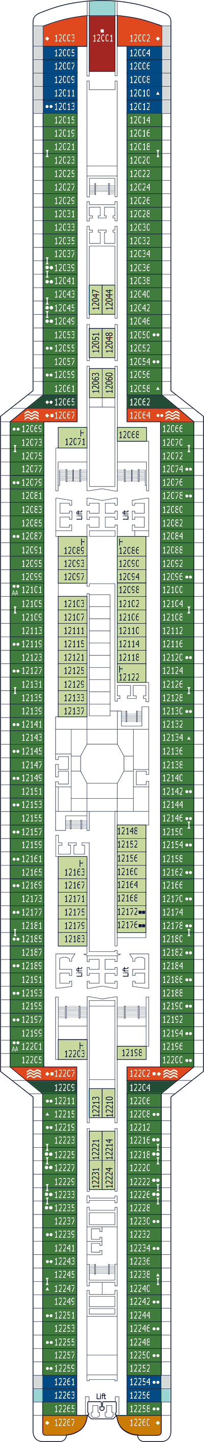 MSC Seaside - MSC Cruises - Deck 12 (Las Salinas)