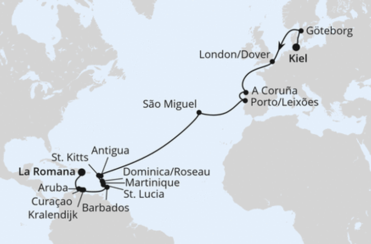 Impression zu AIDA ALL IN Transatlantik 2026/27 - Von Hamburg oder Kiel in die Karibik
