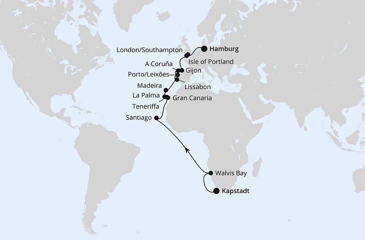 Impression zu AIDA Sommer 2027 - AIDAprima - Von Kapstadt nach Hamburg