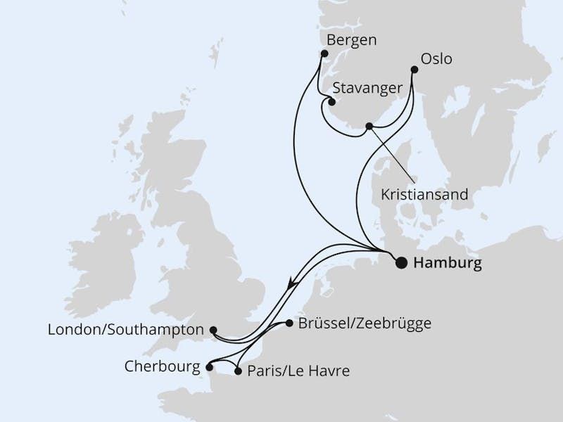 Metropolen & Südnorwegen ab Hamburg