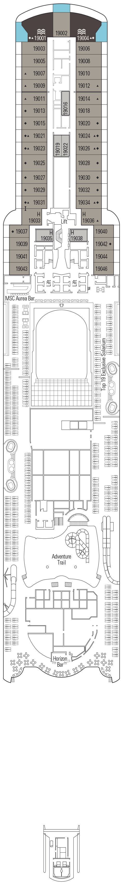MSC Seashore - MSC Cruises - Deck 19 (Lanterna di Genova)