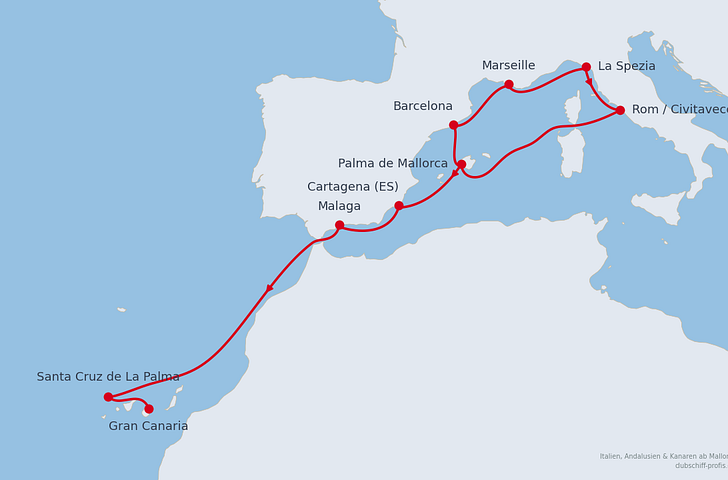 Impression zu AIDA Winter 2026/27 - AIDAcosma - Italien, Andalusien & Kanaren