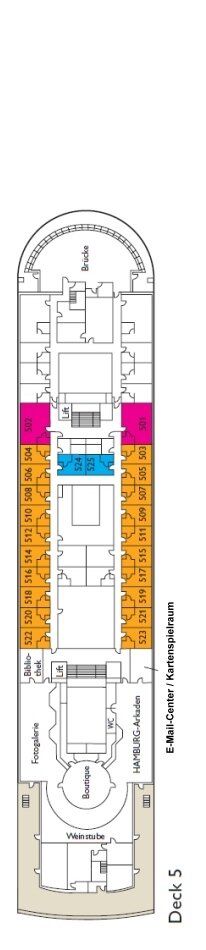 MS Hamburg - Plantours Hochseekreuzfahrten - Deck 5 (Deck 5)
