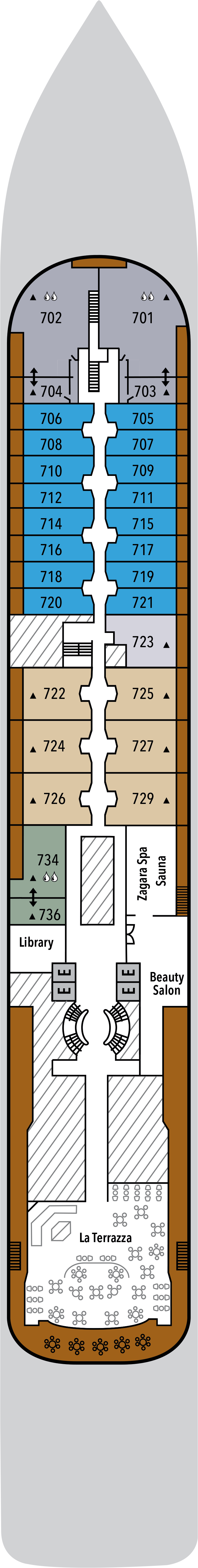 Silver Cloud Expedition - Silversea - Deck 7 (Deck 7)