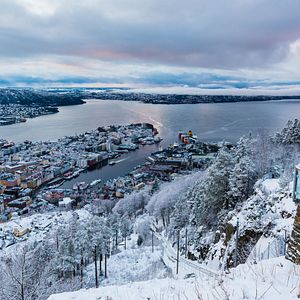 Fløyen im Winter