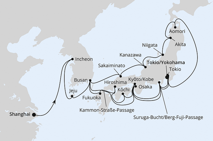 Impressionn zu AIDA PREMIUM All Inclusive Winter 2026/27 - AIDAstella - China, Südkorea & Japan zur Frühlingsblüte