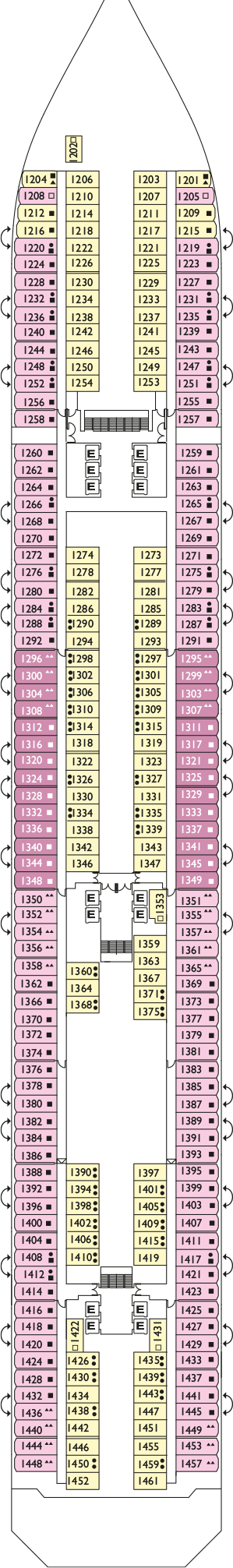 Costa Fascinosa - Costa Kreuzfahrten - Deck 1 (Irma)