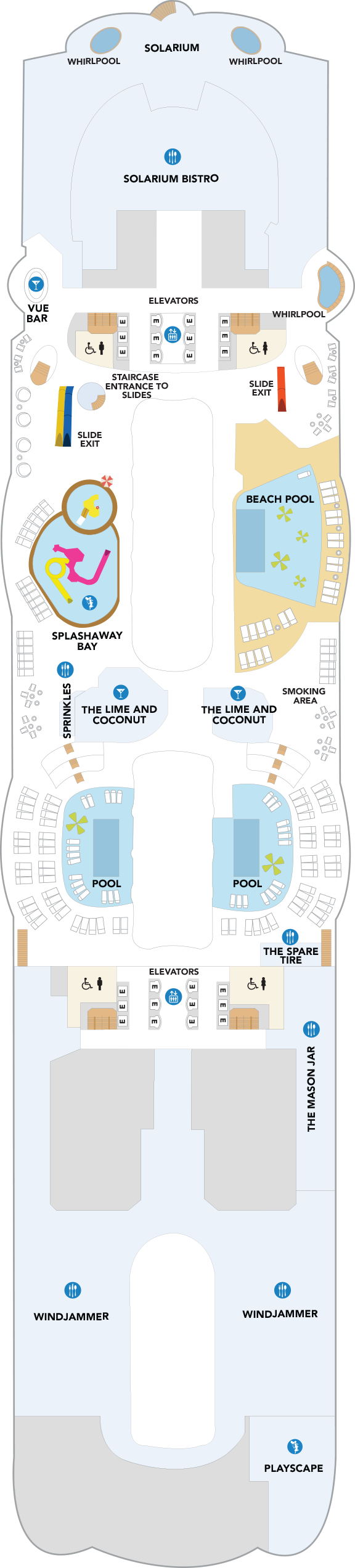 Utopia of the Seas - Royal Caribbean International - Deck 15 (Deck 15)