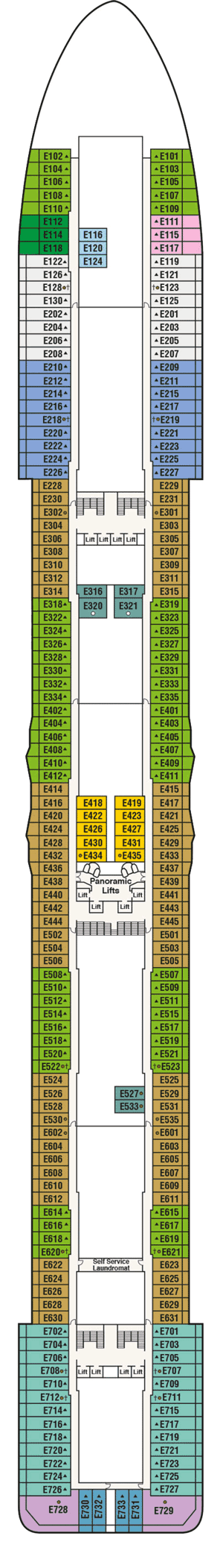 Enchanted Princess - Princess Cruises - Deck 8 (Emerald)
