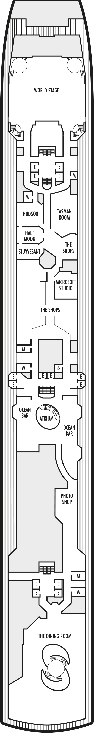 MS Zuiderdam - Holland America Line - Deck 3 (Promenade Deck)