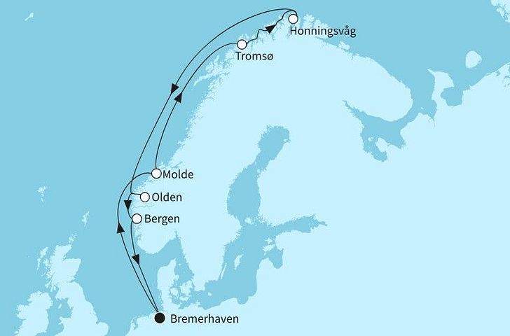 Impression zu Last Minute - Mein Schiff 1 oder Mein Schiff 3 - Norwegens Fjordwelten mit Nordkap