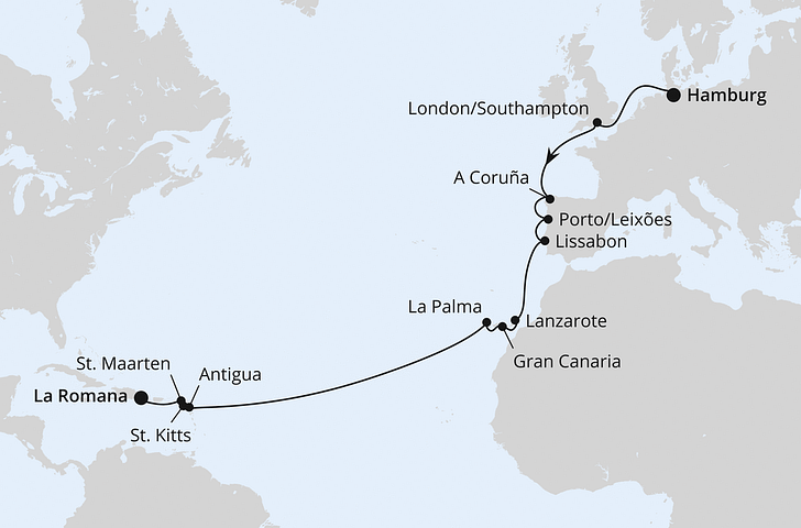 Impression zu AIDA Transreisen inkl. Bordguthaben - AIDAperla - Von Hamburg in die Karibik
