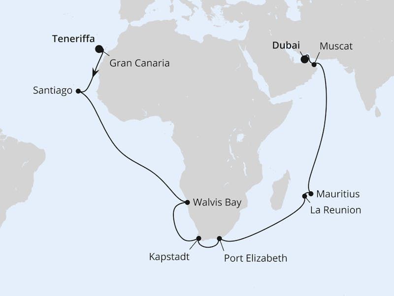  Weltenbummler Kapverden,  Südafrika & Mauritius 1