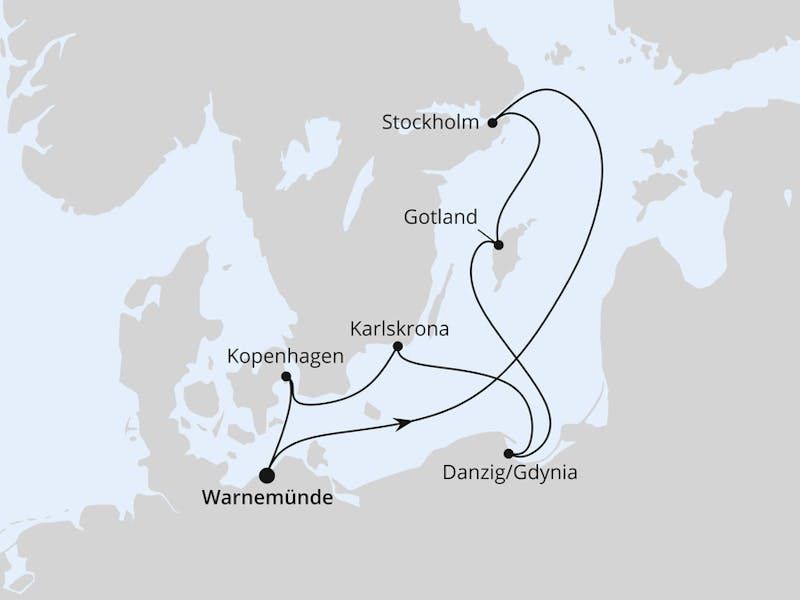 Schweden, Polen & Dänemark ab Warnemünde