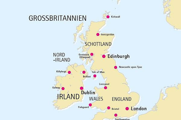 Karte Großbritannien