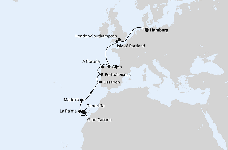 Impression zu AIDA Sommer 2027 - AIDAprima - Von den Kanaren nach Hamburg