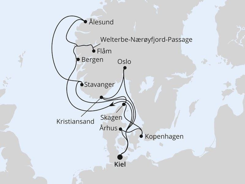 Große Skandinavien-Reise ab Kiel