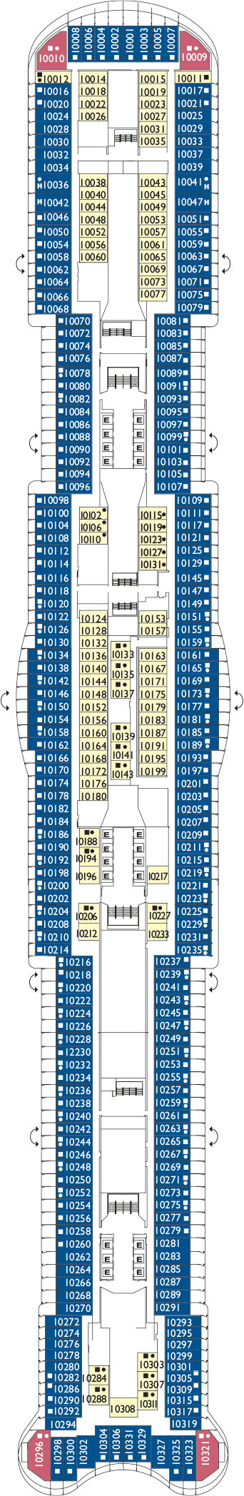 Costa Toscana - Costa Kreuzfahrten - Deck 10 (Volterra)