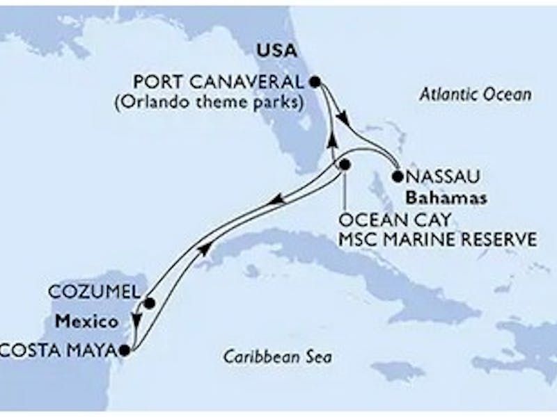 Karibische Entdeckungsreise mit der Msc Seashore