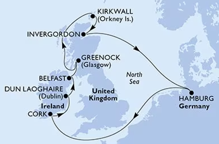 Impression zu Sommer 2026 - MSC Preziosa - Irland & Schottland