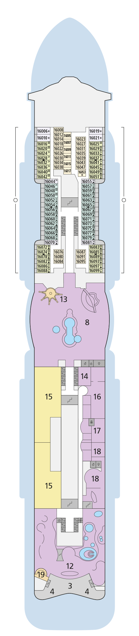 AIDAnova - AIDA Cruises - Deck 16 (Deck 16)