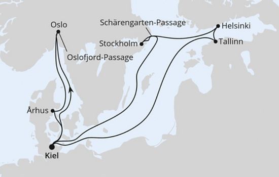 Ostsee-reise mit Biathlon-weltcup in Oslo ab Kiel