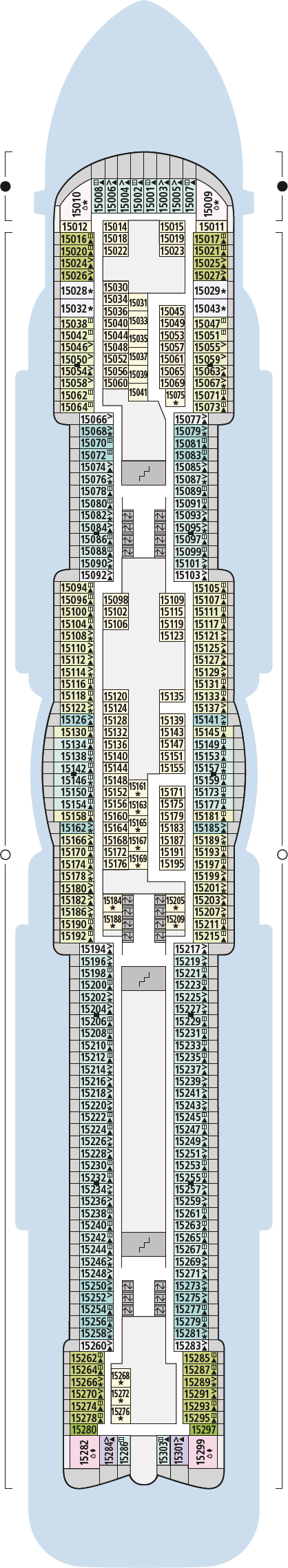 AIDAcosma - AIDA Cruises - Deck 15 (Deck 15)
