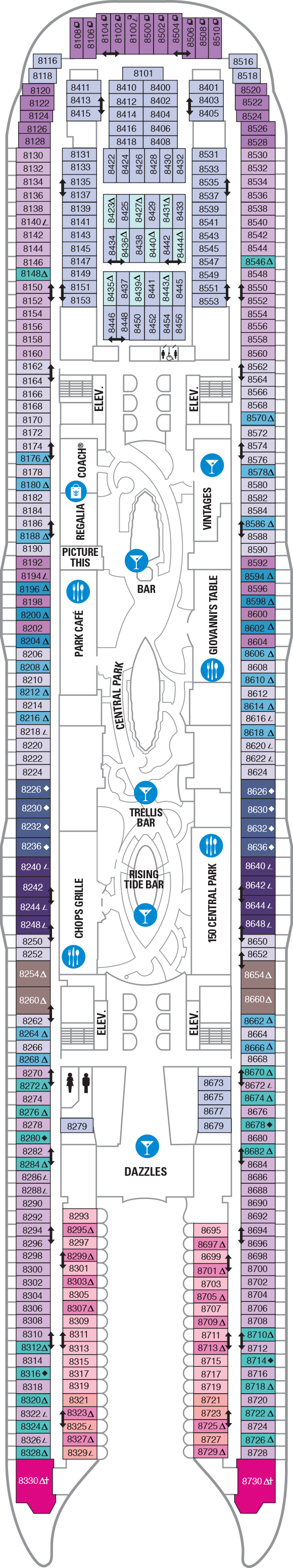 Allure of the Seas - Royal Caribbean International - Deck 8